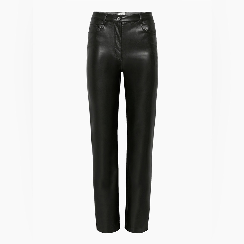 Wilfred Black Straight Leg Leather Jeans